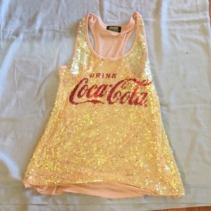 Coca-Cola sparkly tank top. Size small